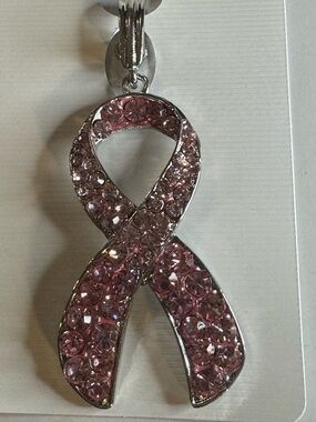 New Pink Ribbon pendant breast cancer